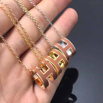 [Royal Jewellery]H NECKLACE BROWN