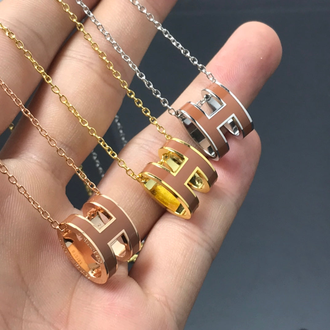 [Royal Jewellery]H NECKLACE BROWN