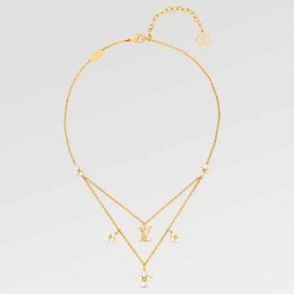 [Royal Jewellery]FLOWERGRAM GOLD MOP DOUBLE ROW NECKLACE