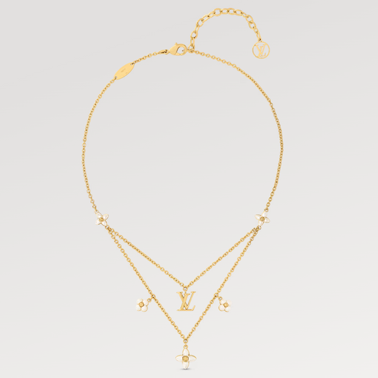 [Royal Jewellery]FLOWERGRAM GOLD MOP DOUBLE ROW NECKLACE