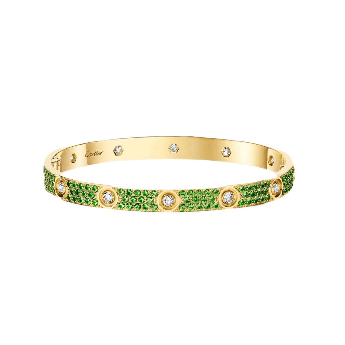 [Royal]2026 PAVE GEMSTONE LOVE BRACELET 6.1MM 10 DIAMONDS