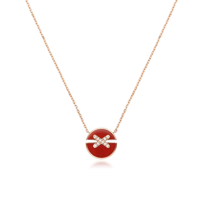 [Royal Jewellery]JEUX DE ROSE GOLD DIAMOND NECKLACE