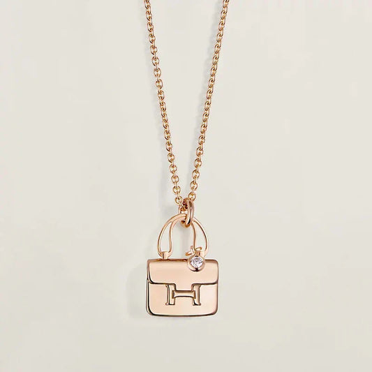 [Royal Jewellery]AMULETTE PEDANT ROSE GOLD NECKLACE