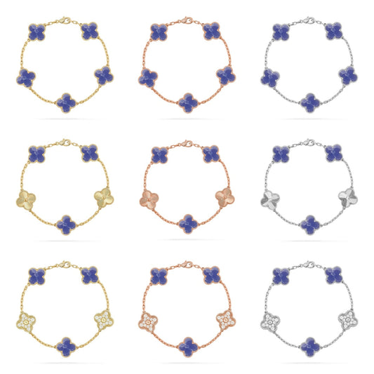 [Royal Jewellery]CLOVER 5 MOTIF BLUE VEINS BRACELET COLLECTION