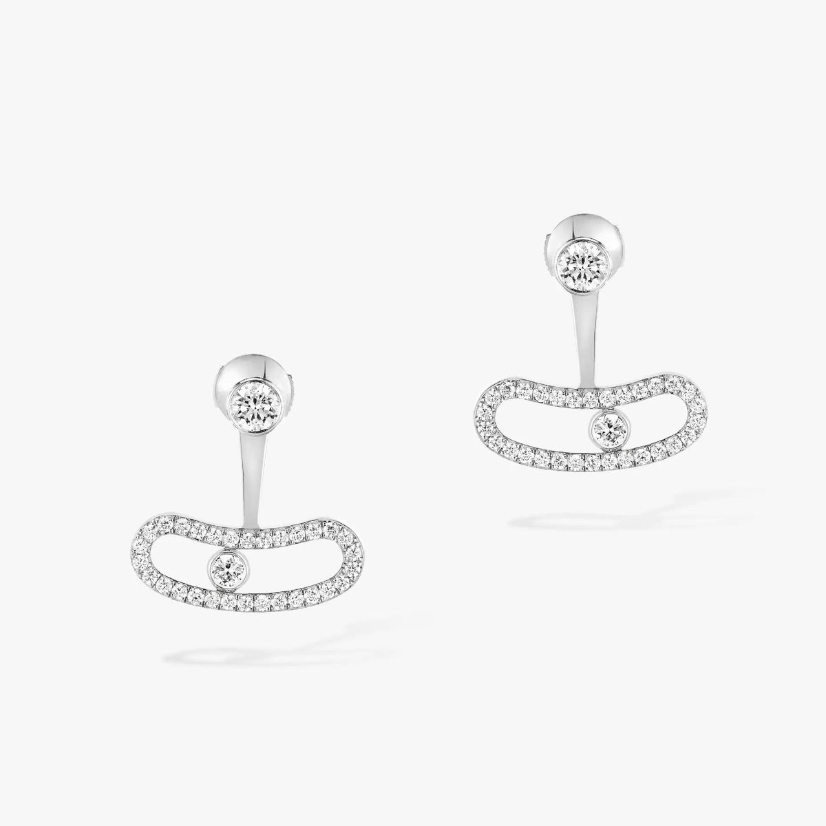 [Royal]MOVE UNO SILVER DIAMOND EARRINGS