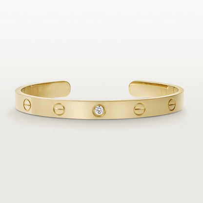 [Royal Jewellery]LOVE BRACELET 6.1MM 1 DIAMOND OPEN CUFF