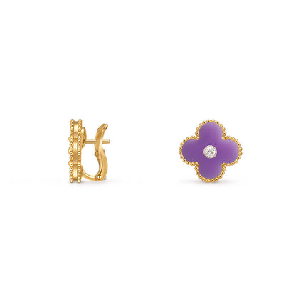 [Royal]CLOVER 15MM MOP DIAMOND EARRINGS COLLECTION