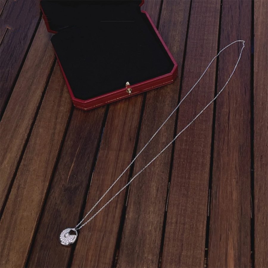 [Royal Jewellery]AMULETTE SILVER FULL DIAMOND NECKLACE