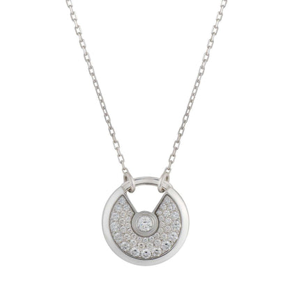 [Royal Jewellery]AMULETTE SILVER FULL DIAMOND NECKLACE