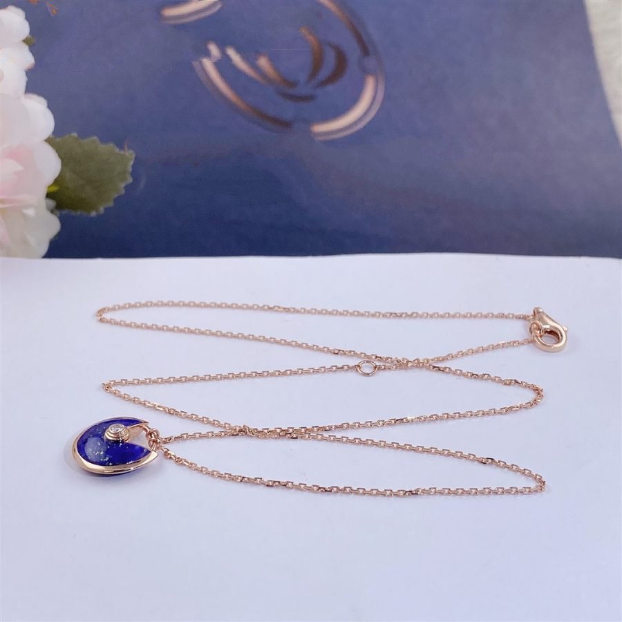 [Royal Jewellery]AMULETTE ROSE GOLD AGATE NECKLACE