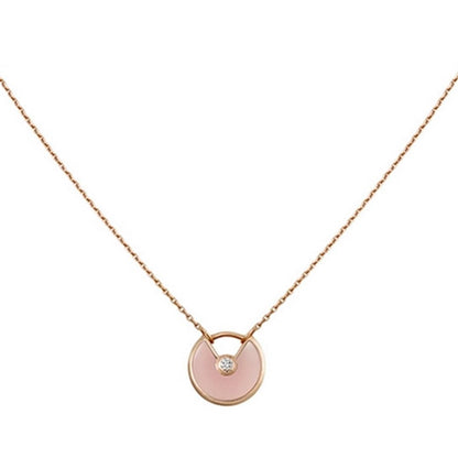 [Royal Jewellery]AMULETTE ROSE GOLD PINK MOP NECKLACE