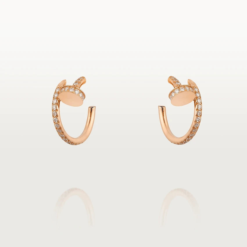 [Royal Jewellery]JUSTE EARRINGS 12.75MM PINK GOLD DIAMOND