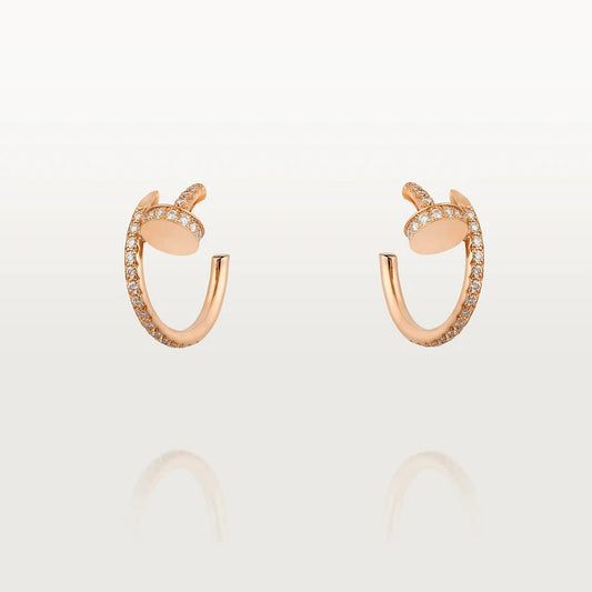 [Royal Jewellery]JUSTE EARRINGS 12.75MM PINK GOLD DIAMOND