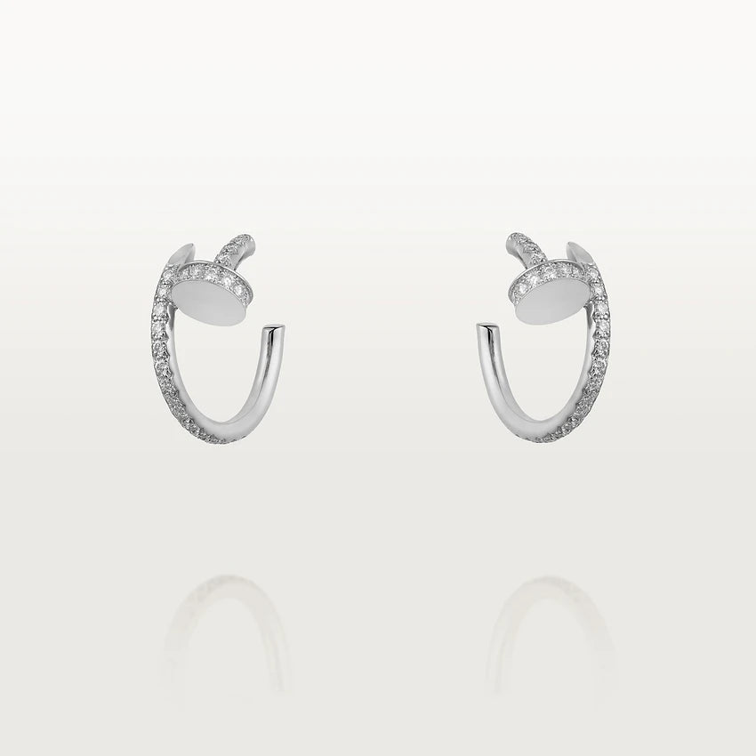 [Royal Jewellery]JUSTE EARRINGS 12.75MM SILVER DIAMOND