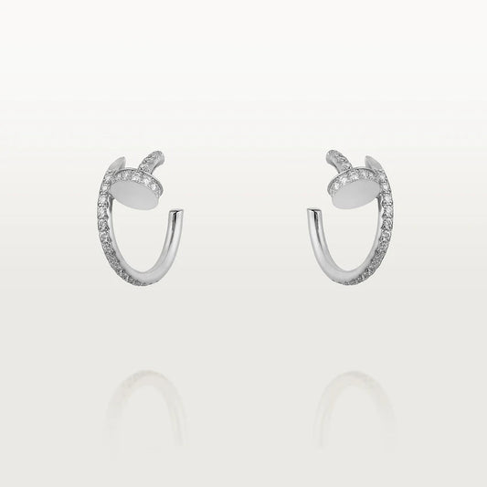 [Royal Jewellery]JUSTE EARRINGS 12.75MM SILVER DIAMOND