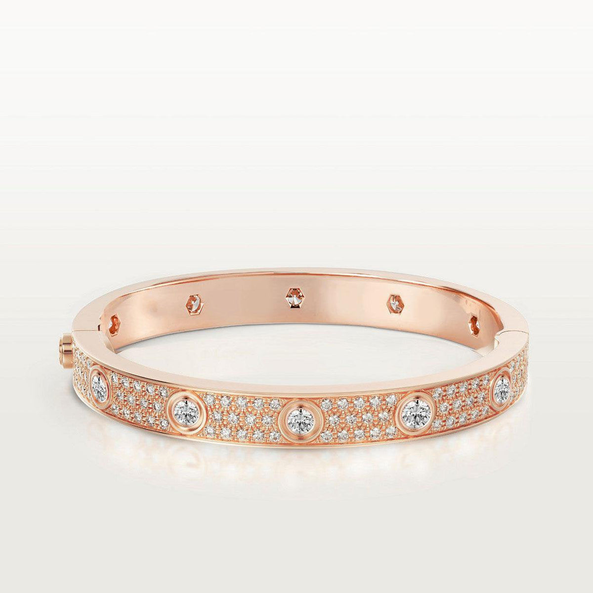[Royal Jewellery]LOVE BRACELET 6.1MM DIAMOND-PAVED 10 BIG DIAMONDS