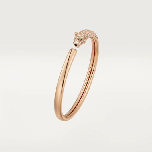 [Royal Jewellery]PANTHERE ROSE GOLD DIAMOND OPEN BRACELET