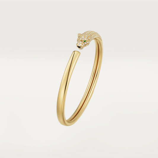 [Royal Jewellery]PANTHERE GOLD DIAMOND OPEN BRACELET