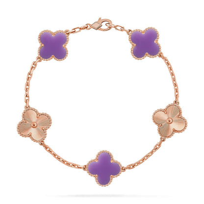 [Royal]CLOVER 5 MOTIF LIGHT PURPLE BRACELET COLLECTION