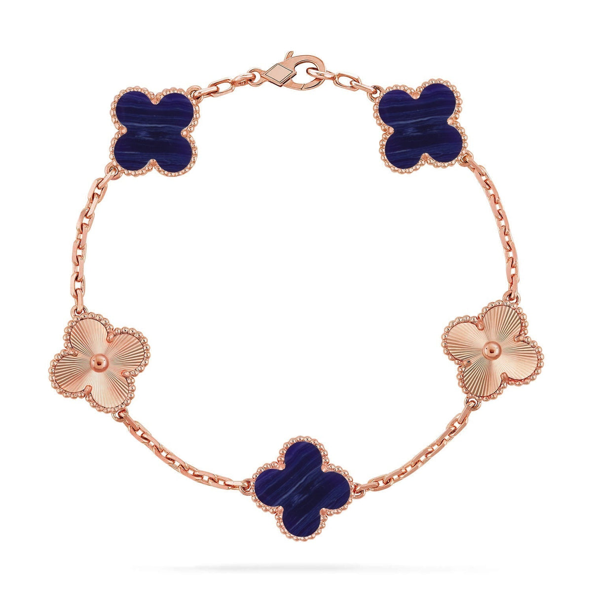 [Royal Jewellery]CLOVER 5 MOTIF PURPLE STRIPES BRACELET COLLECTION