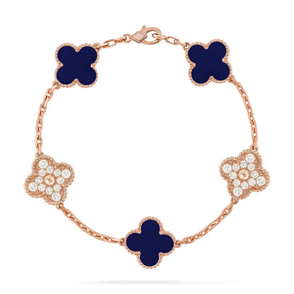 [Royal]CLOVER 5 MOTIF LAPIS LAZULI BRACELET COLLECTION
