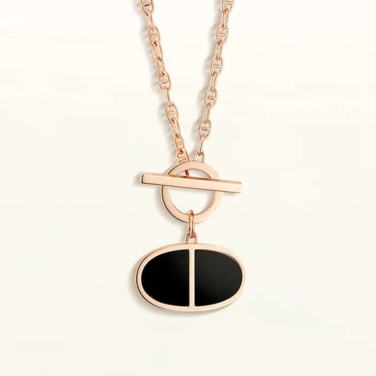 [Royal Jewellery]CHAINE VERSO BLACK CERAMIC NECKLACE