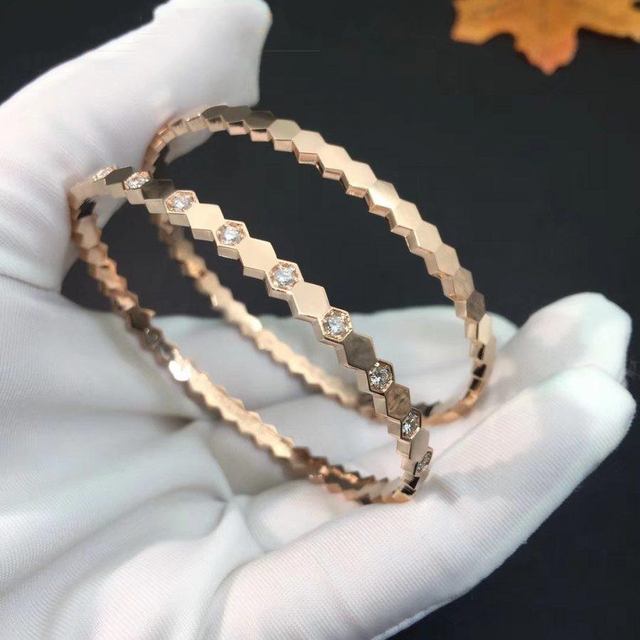 [Royal Jewellery]BEE LOVE PINK GOLD DIAMOND BRACELET