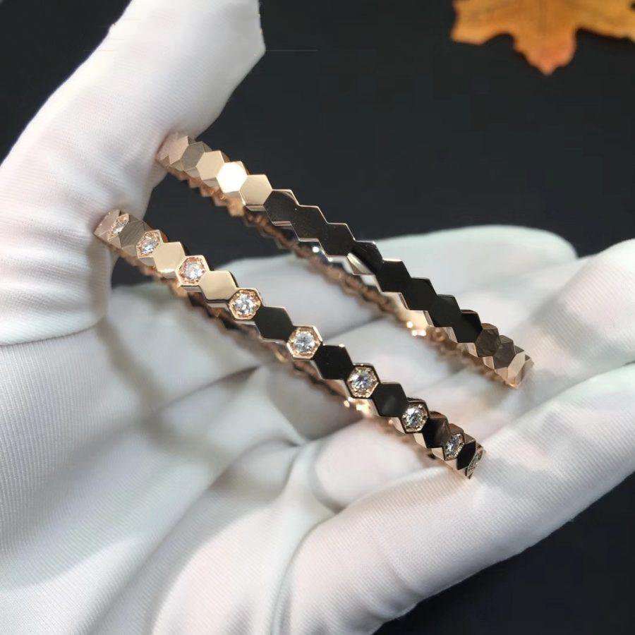 [Royal Jewellery]BEE LOVE PINK GOLD DIAMOND BRACELET