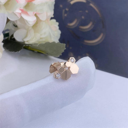 [Royal Jewellery]BEE LOVE PINK GOLD DIAMOND EARRINGS