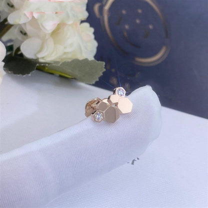[Royal Jewellery]BEE LOVE PINK GOLD DIAMOND EARRINGS