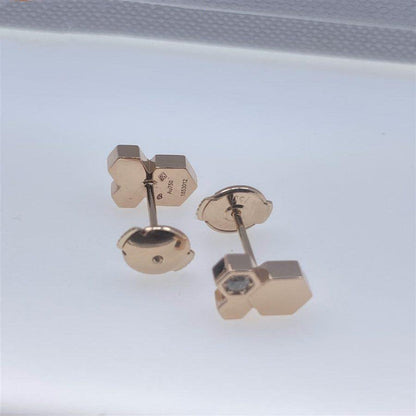 [Royal Jewellery]BEE LOVE PINK GOLD DIAMOND EARRINGS
