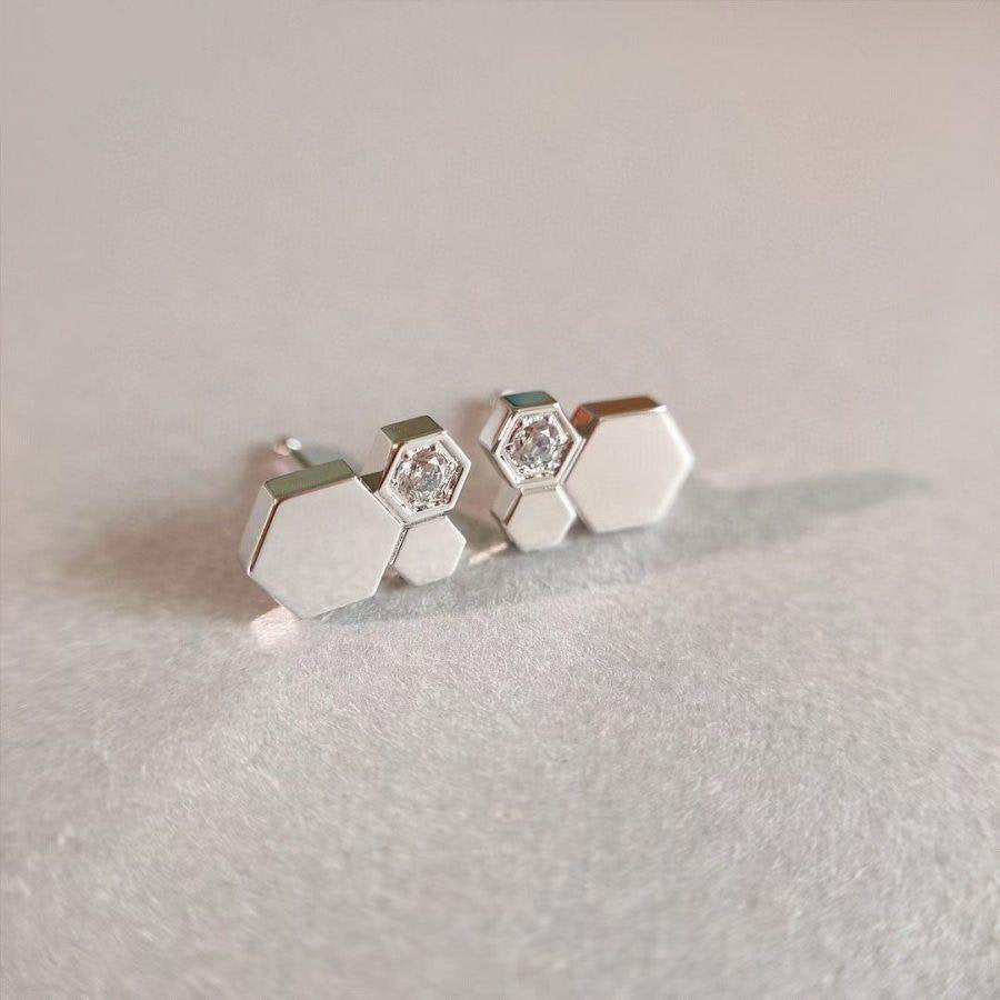 [Royal Jewellery]BEE LOVE SILVER DIAMOND EARRINGS
