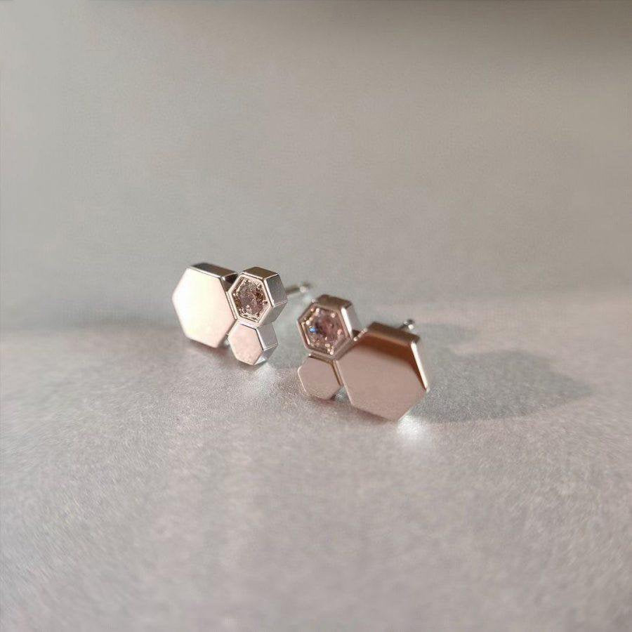 [Royal Jewellery]BEE LOVE SILVER DIAMOND EARRINGS