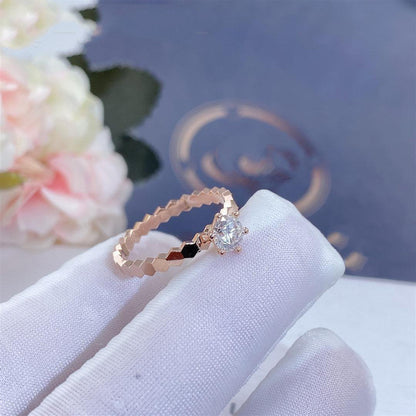 [Royal Jewellery]BEE LOVE RING PINK GOLD 1 DIAMOND
