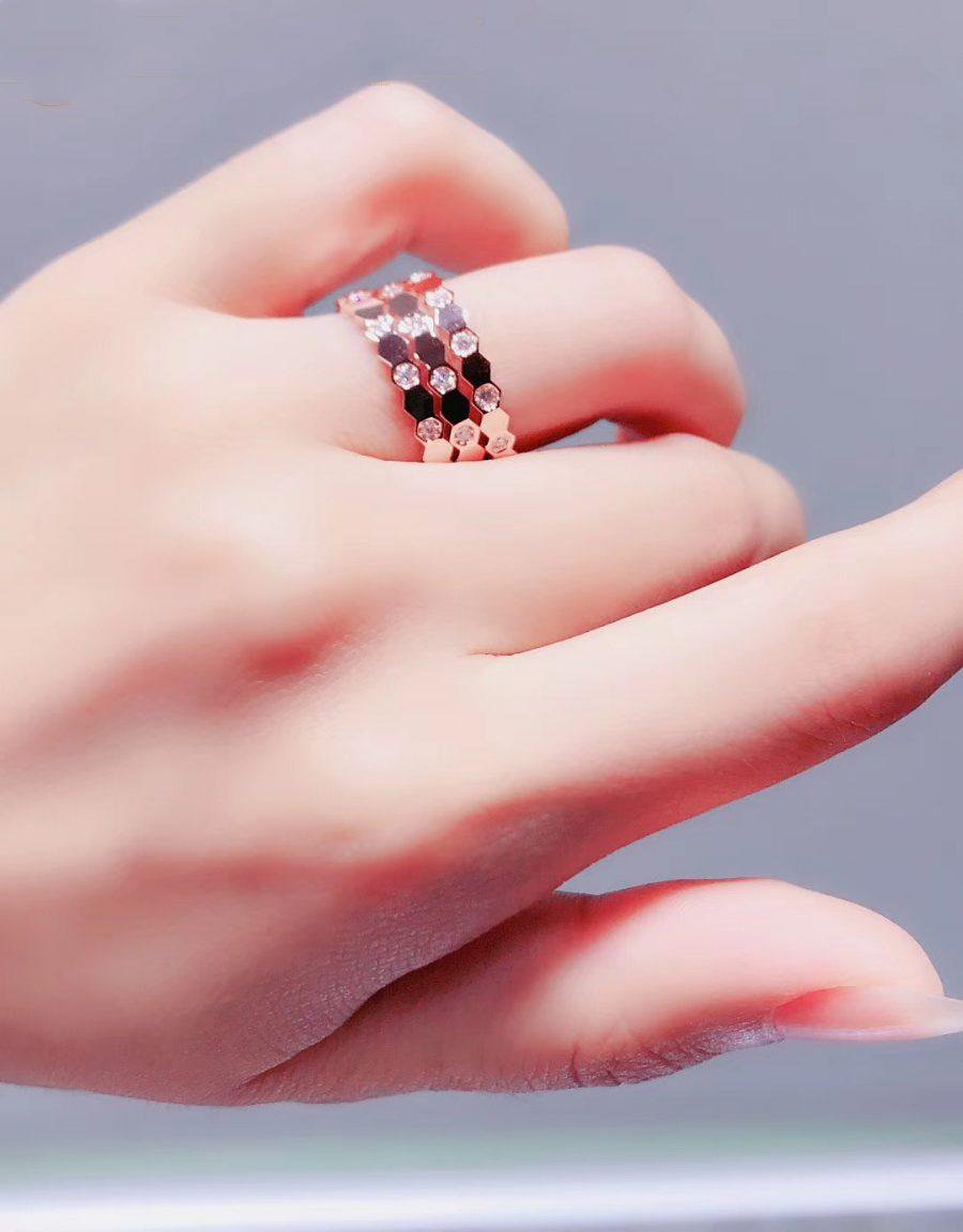 [Royal Jewellery]BEE LOVE RING PINK GOLD DIAMOND