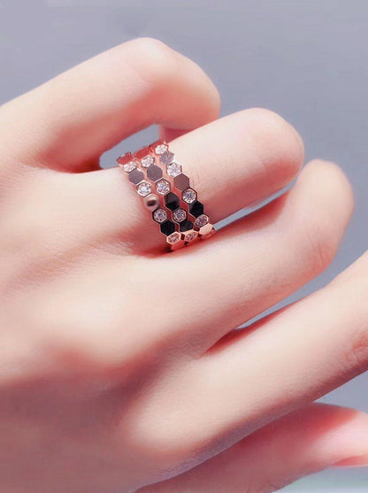 [Royal Jewellery]BEE LOVE RING PINK GOLD DIAMOND