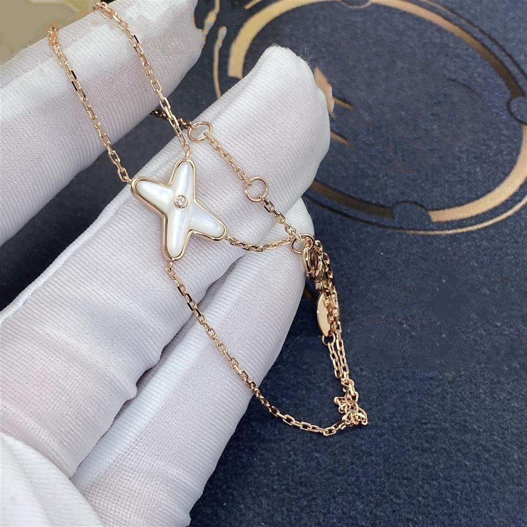 [Royal Jewellery]JEUX BRACELET WHITE MOP PINK GOLD 1 DIAMOND