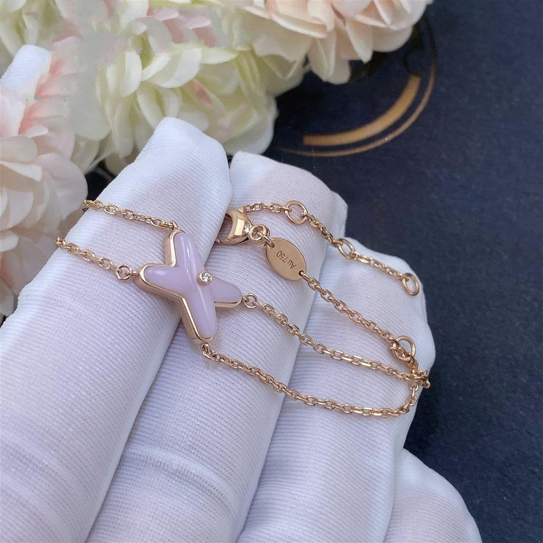 [Royal Jewellery]JEUX BRACELET PINK MOP PINK GOLD 1 DIAMOND