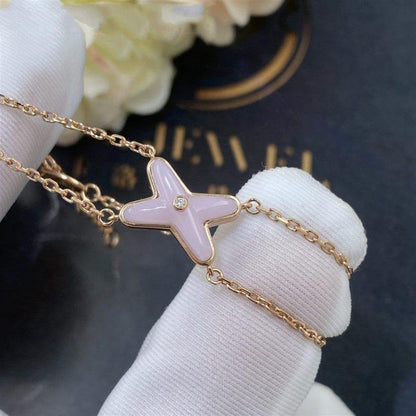 [Royal Jewellery]JEUX BRACELET PINK MOP PINK GOLD 1 DIAMOND
