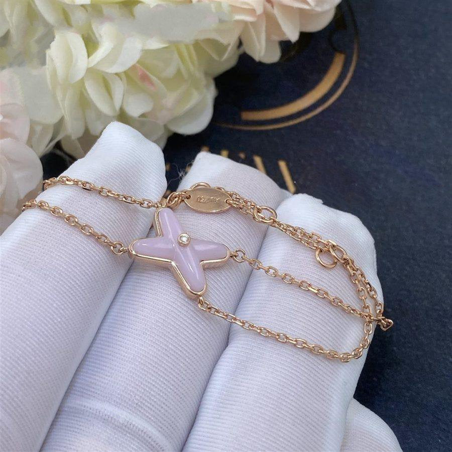 [Royal Jewellery]JEUX BRACELET PINK MOP PINK GOLD 1 DIAMOND