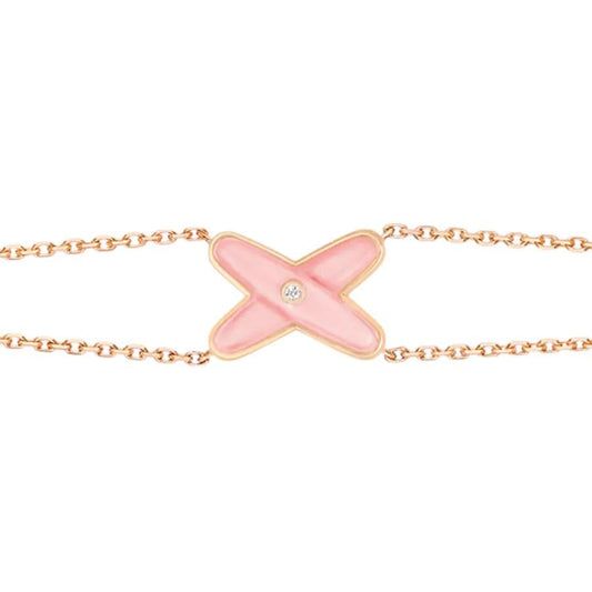[Royal Jewellery]JEUX BRACELET PINK MOP PINK GOLD 1 DIAMOND