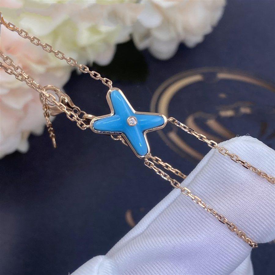 [Royal Jewellery]JEUX BRACELET TURQUOISE PINK GOLD 1 DIAMOND