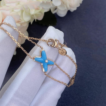 [Royal Jewellery]JEUX BRACELET TURQUOISE PINK GOLD 1 DIAMOND