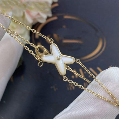 [Royal Jewellery]JEUX BRACELET WHITE MOP GOLD 1 DIAMOND