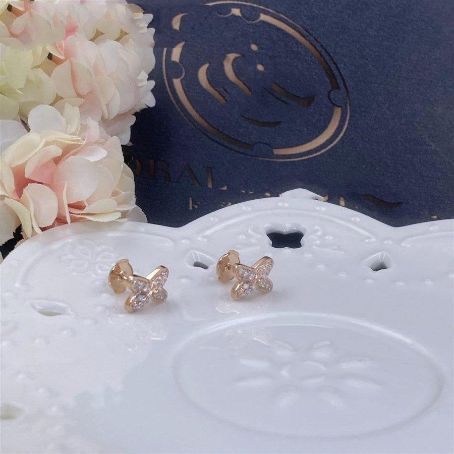 [Royal Jewellery]JEUX DE PINK GOLD DIAMOND EARRINGS