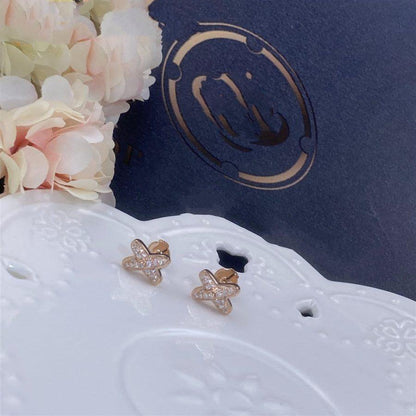 [Royal Jewellery]JEUX DE PINK GOLD DIAMOND EARRINGS