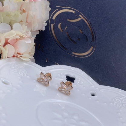 [Royal Jewellery]JEUX DE PINK GOLD DIAMOND EARRINGS