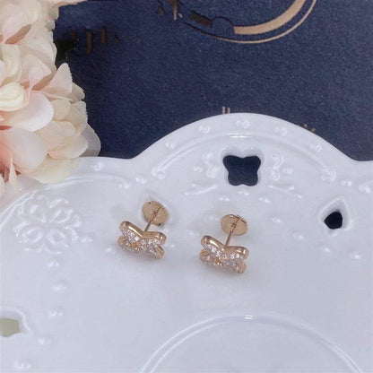 [Royal Jewellery]JEUX DE PINK GOLD DIAMOND EARRINGS