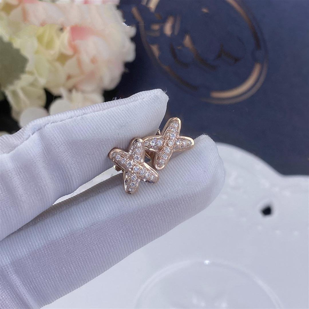 [Royal Jewellery]JEUX DE PINK GOLD DIAMOND EARRINGS