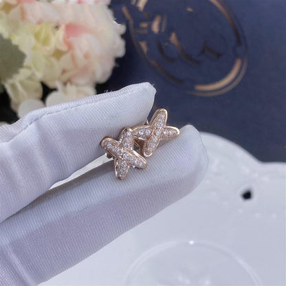 [Royal Jewellery]JEUX DE PINK GOLD DIAMOND EARRINGS